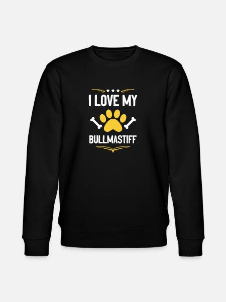 I love Bullmastiff - Stanley/Stella CHANGER Unisex Organic Sweatshirt - black