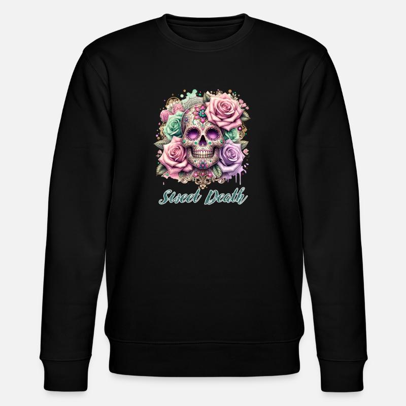 Fleurs Crâne Beauté Floraison - Sweat bio CHANGER Stanley/Stella Unisexe - noir