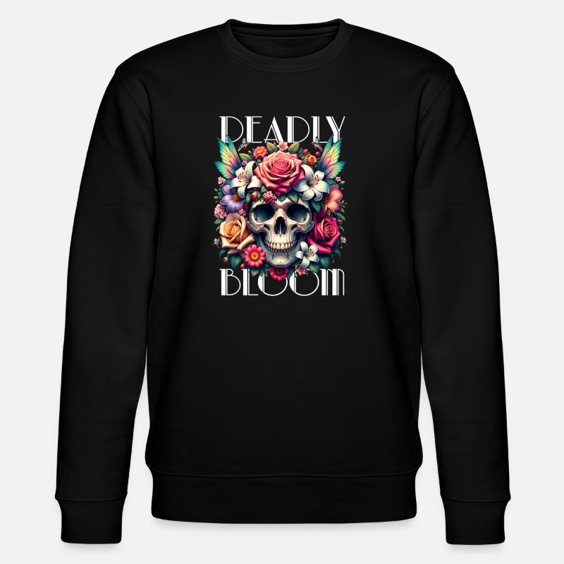 Fleurs Crâne Beauté Floraison - Sweat bio CHANGER Stanley/Stella Unisexe - noir