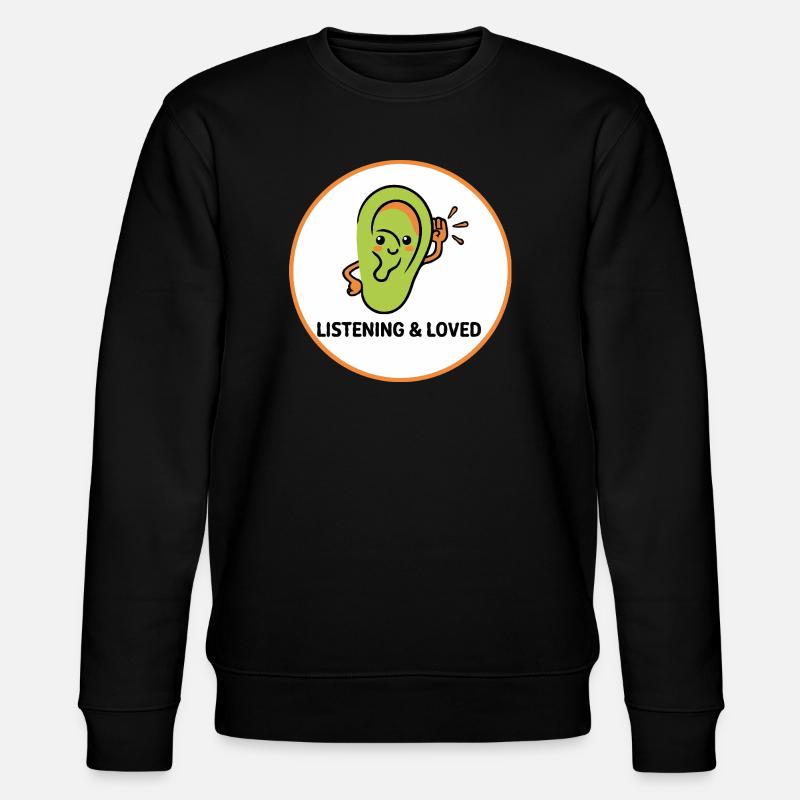 Hören und geliebt - Stanley/Stella Unisex Bio-Sweatshirt CHANGER  - Schwarz