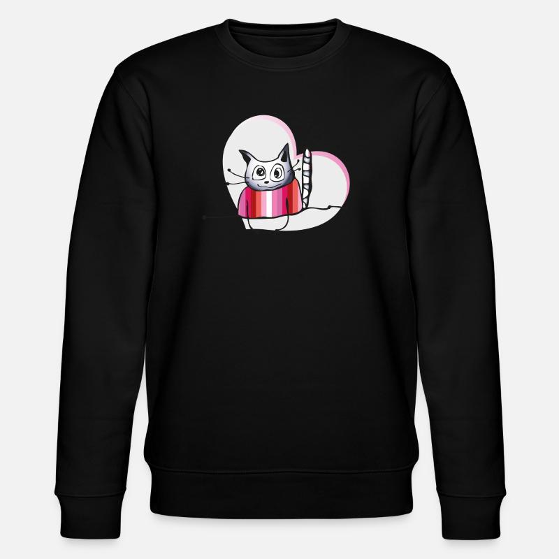 Lesbian Cat - Stanley/Stella Unisex Bio-Sweatshirt CHANGER  - Schwarz