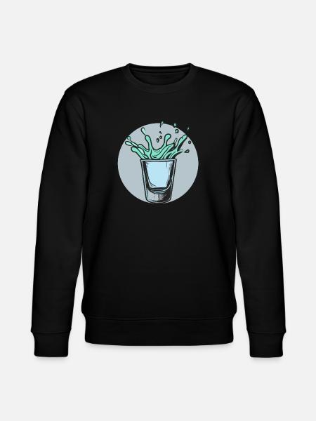 Spritziges Glas-Splash Motiv - Stanley/Stella Unisex Bio-Sweatshirt CHANGER - Schwarz