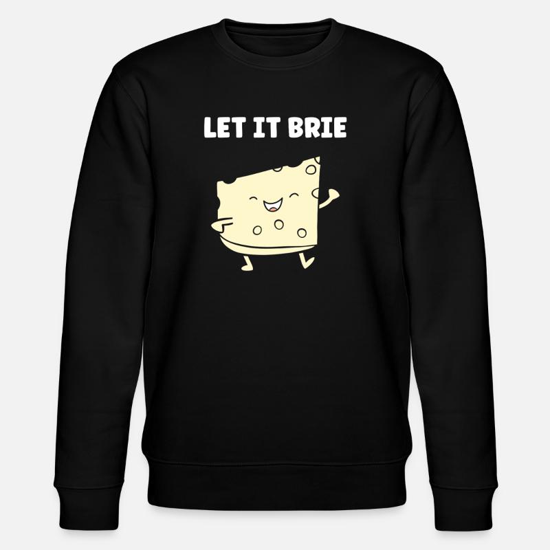 Humor Brie-Käse - Stanley/Stella Unisex Bio-Sweatshirt CHANGER  - Schwarz