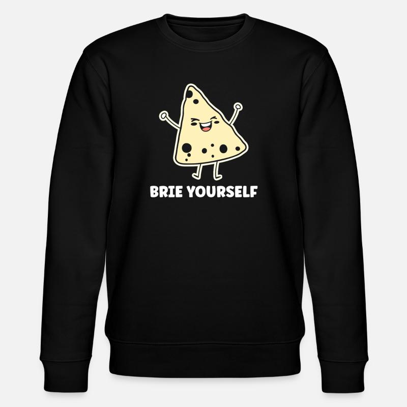 Humor brie cheese - Stanley/Stella CHANGER Unisex Organic Sweatshirt - black