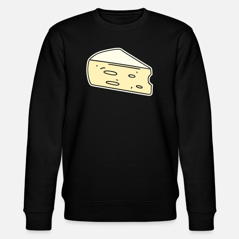 Humor Brie-Käse - Stanley/Stella Unisex Bio-Sweatshirt CHANGER  - Schwarz
