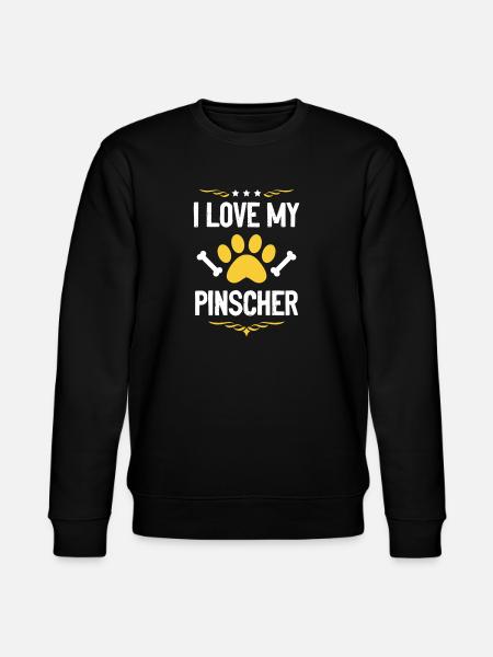 I love my Pinscher - Stanley/Stella CHANGER Unisex Organic Sweatshirt - black