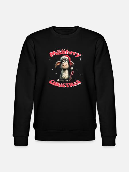 Mäährry Christmas Schäfchen - Stanley/Stella Unisex Bio-Sweatshirt CHANGER - Schwarz