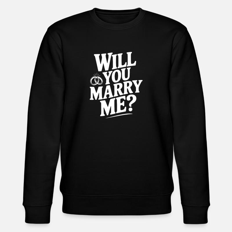 Willst du mich heiraten? - Stanley/Stella Unisex Bio-Sweatshirt CHANGER  - Schwarz