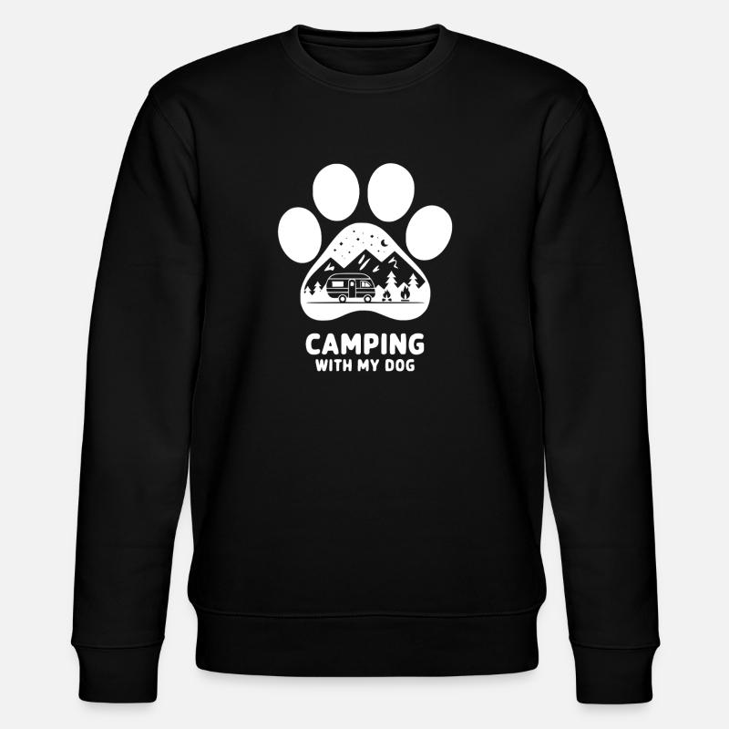 Camping avec chien campeur - Sweat bio CHANGER Stanley/Stella Unisexe - noir