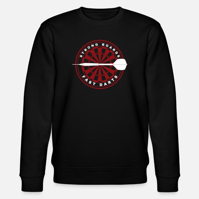 DARTS, STRONG BOARDS AND FAST DARTS - Stanley/Stella Unisex Bio-Sweatshirt CHANGER  - Schwarz