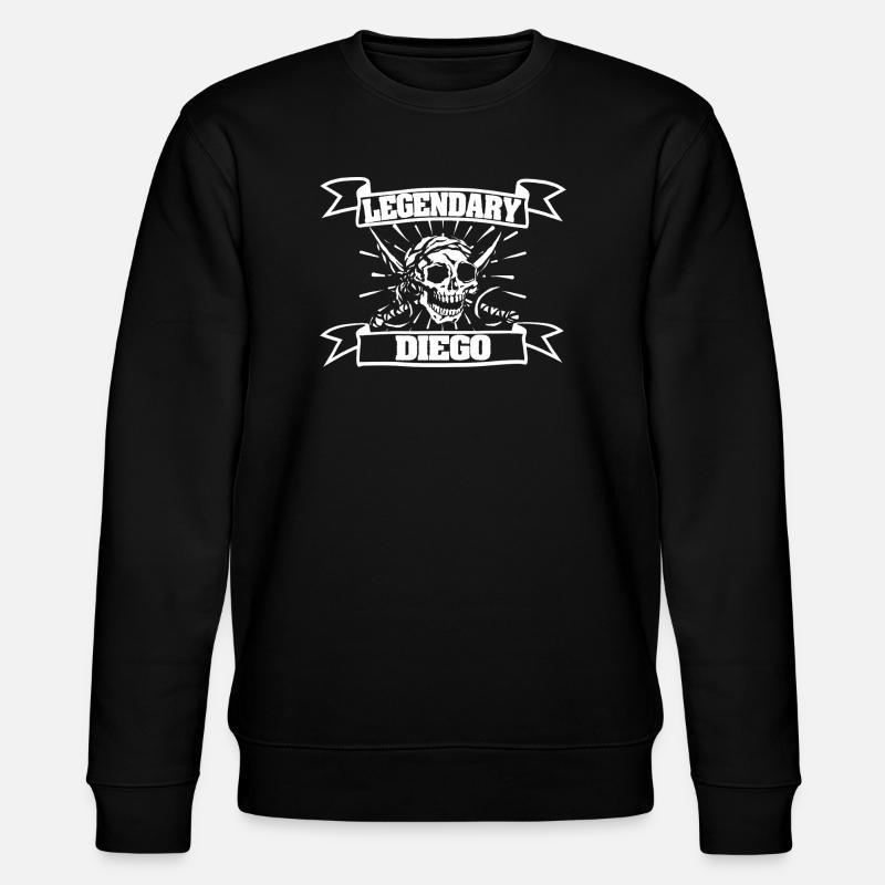 Diego als Vorname - Stanley/Stella Unisex Bio-Sweatshirt CHANGER  - Schwarz