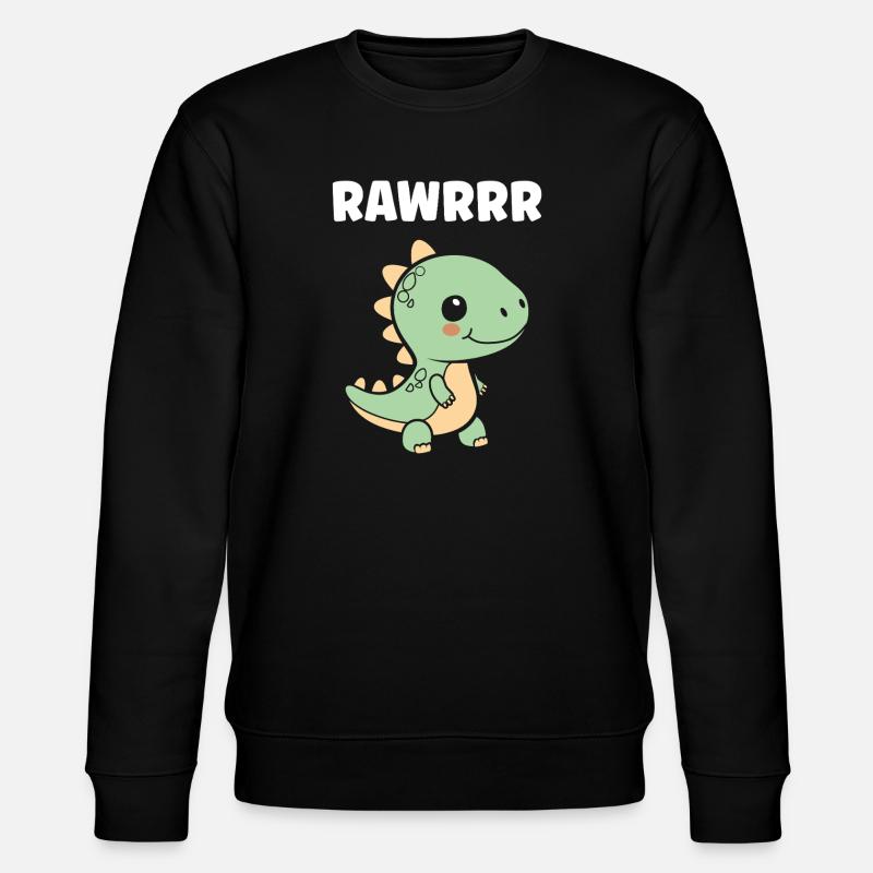 Niedlicher kleiner Dinosaurier - Stanley/Stella Unisex Bio-Sweatshirt CHANGER  - Schwarz
