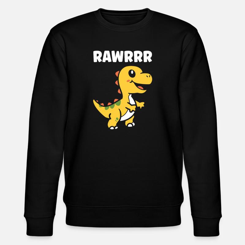 Niedlicher kleiner Dinosaurier - Stanley/Stella Unisex Bio-Sweatshirt CHANGER  - Schwarz