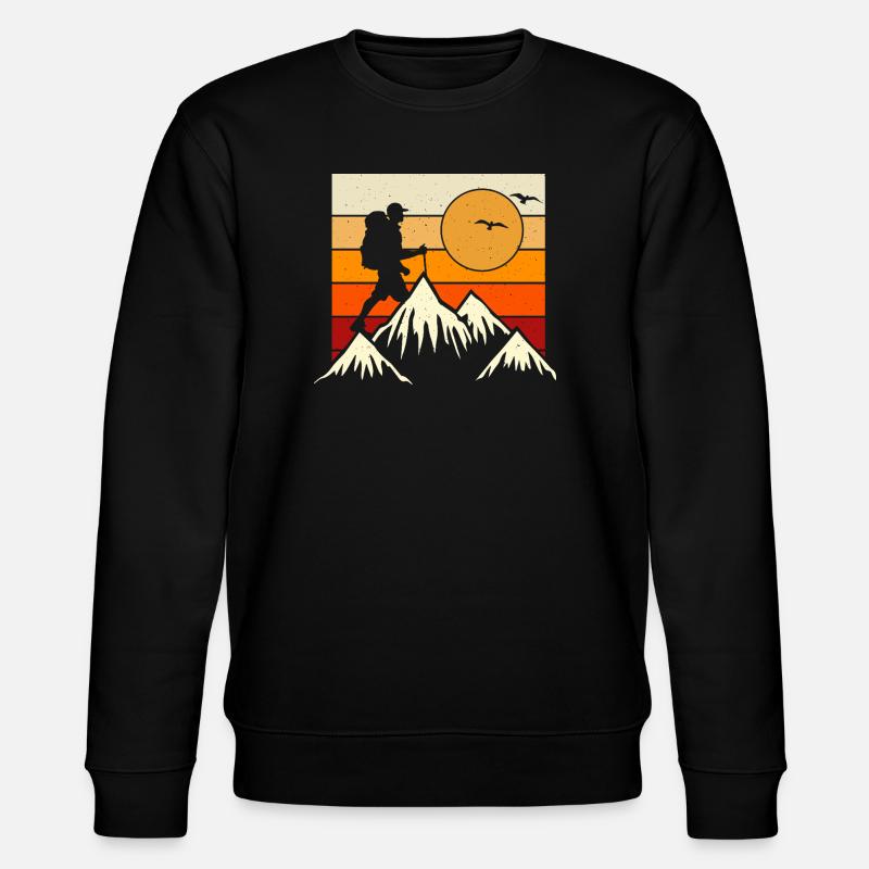 Wandern Wanderer Bergsteiger Geschenk - Stanley/Stella Unisex Bio-Sweatshirt CHANGER  - Schwarz