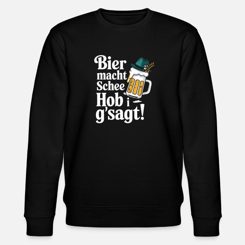 Bier macht Schee Hob i g'sagt! - Stanley/Stella Unisex Bio-Sweatshirt CHANGER  - Schwarz