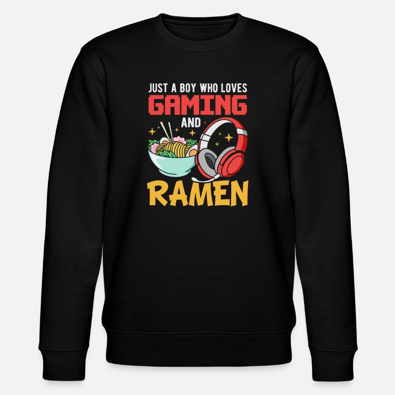 Gaming Zocker Anime Ramen Videospiele Gamer - Stanley/Stella Unisex Bio-Sweatshirt CHANGER  - Schwarz