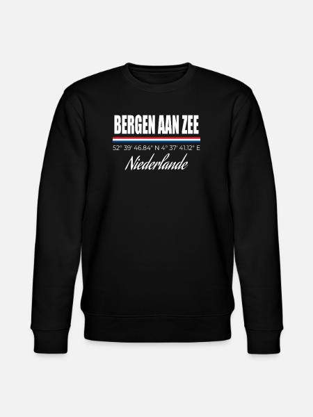 Bergen aan Zee - Stanley/Stella Unisex Bio-Sweatshirt CHANGER  - Schwarz