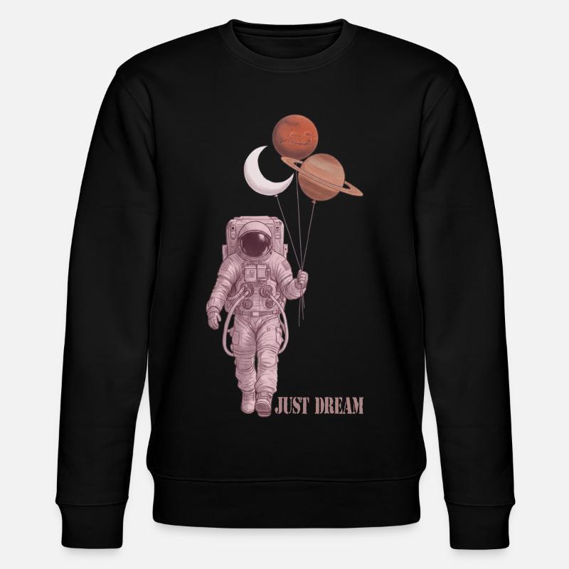 Astronaut - Stanley/Stella Unisex Bio-Sweatshirt CHANGER  - Schwarz