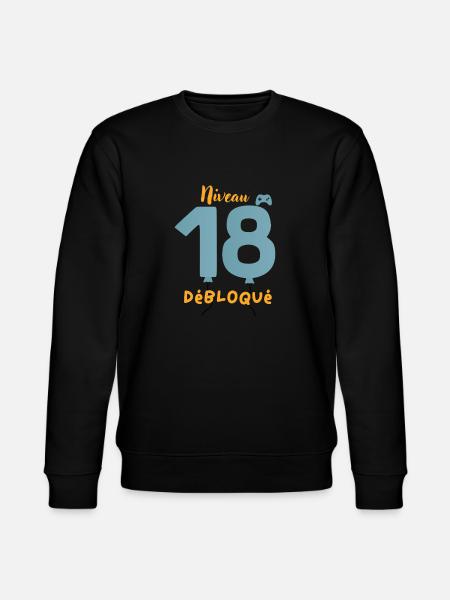Niveau 18 Débloqué - Sweat bio CHANGER Stanley/Stella Unisexe - noir