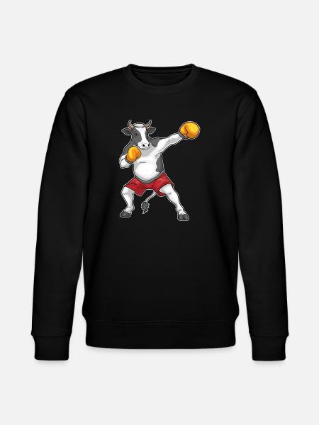 Kuh Boxer Boxhandschuhe Boxen - Stanley/Stella Unisex Bio-Sweatshirt CHANGER  - Schwarz