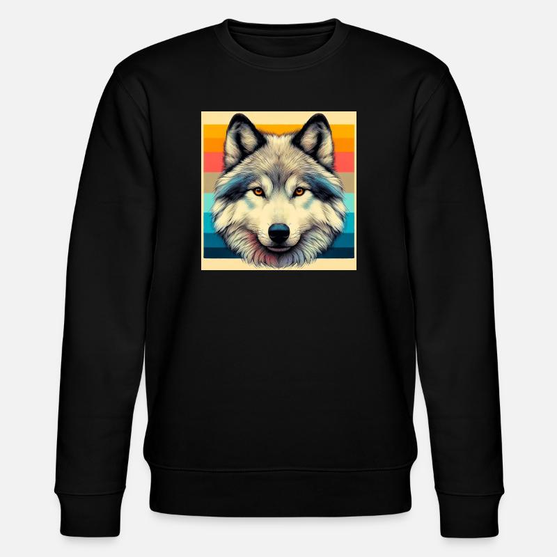 Wolf - Stanley/Stella Unisex Bio-Sweatshirt CHANGER  - Schwarz