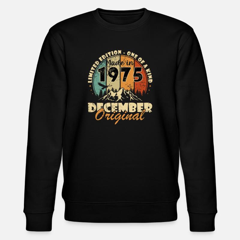 Décembre 1975 Jubilé 1975 Décembre - Sweat bio CHANGER Stanley/Stella Unisexe - noir