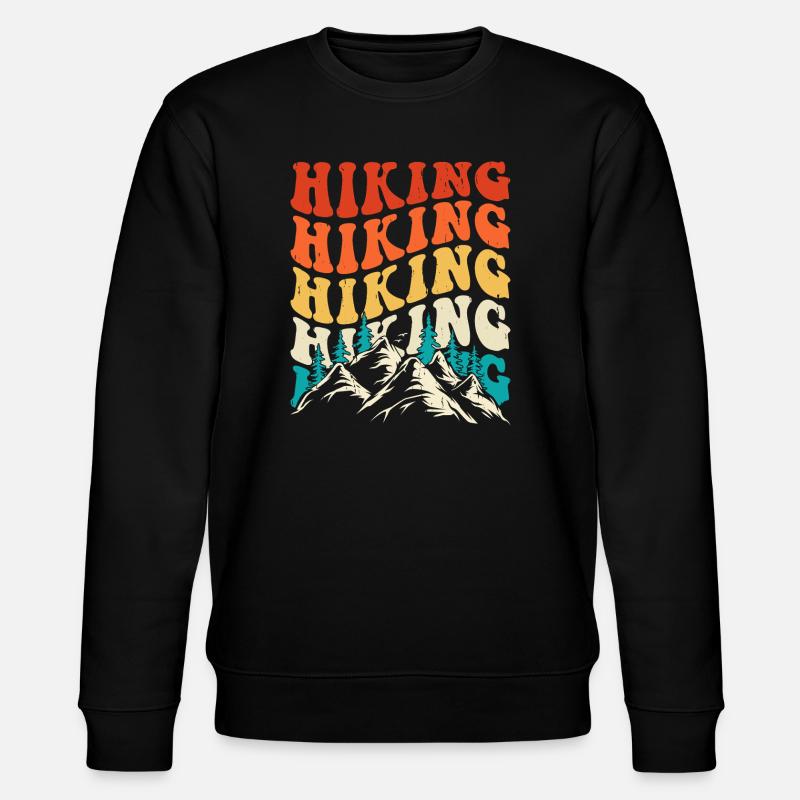 Hiking Retro - Stanley/Stella Unisex Bio-Sweatshirt CHANGER  - Schwarz