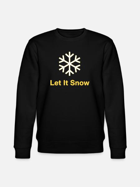 Golden Snowflake - Let It Snow - Stanley/Stella CHANGER Unisex Organic Sweatshirt - black
