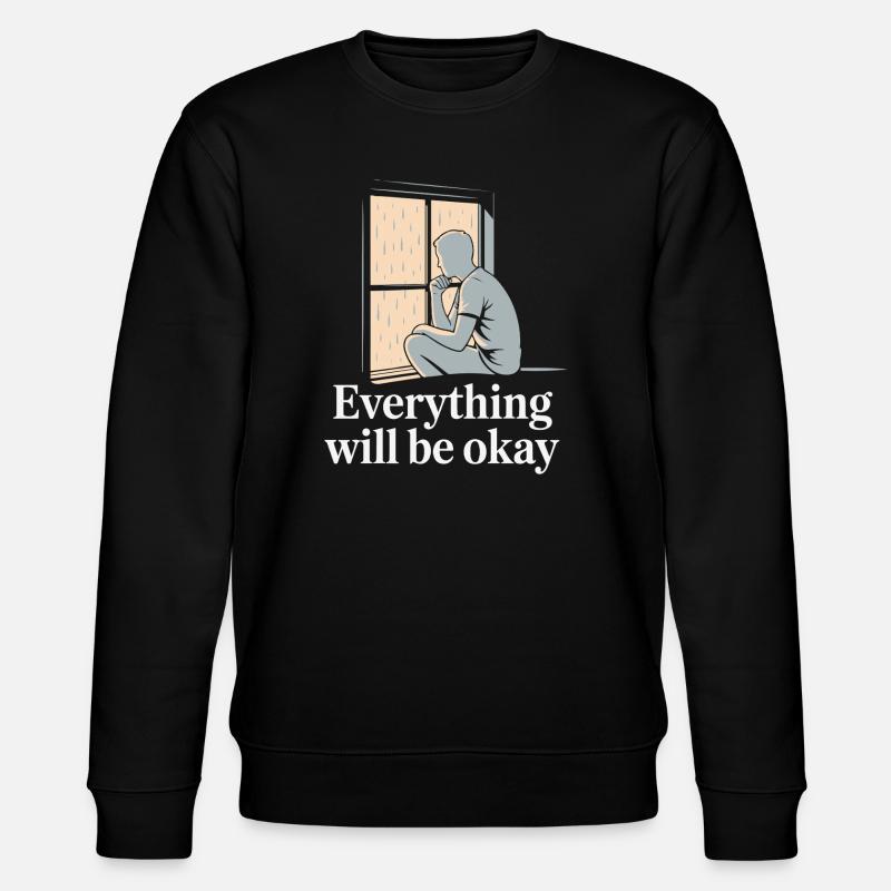 Rainy Window Hope Silhouette - Stanley/Stella CHANGER Unisex Organic Sweatshirt - black