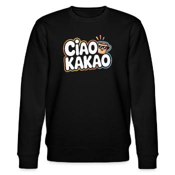 Ciao Kakao Heiße Schokolade Hot Chocolate Tschüss - Stanley/Stella Unisex Bio-Sweatshirt CHANGER  - Schwarz - Vorne - Nik (191cm) & Marisol (170cm)