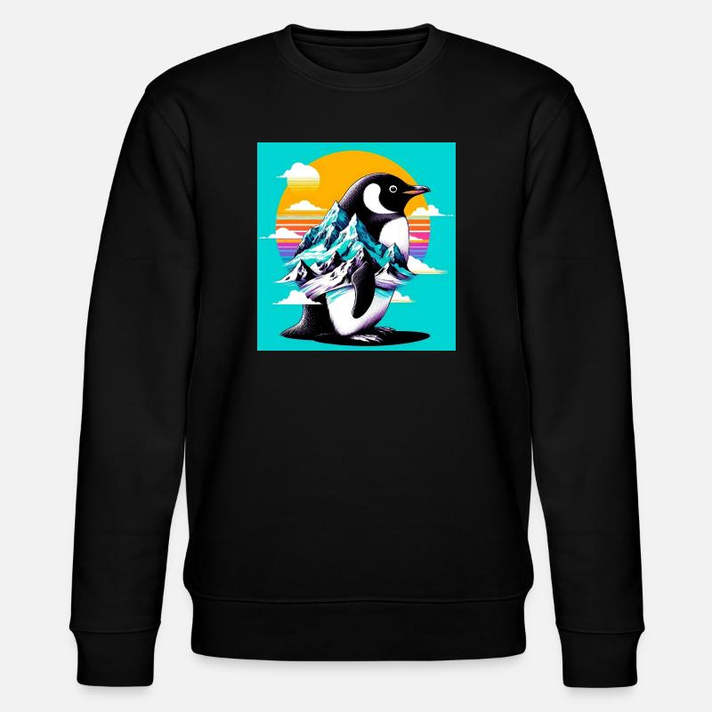 Pinguin - Stanley/Stella Unisex Bio-Sweatshirt CHANGER  - Schwarz