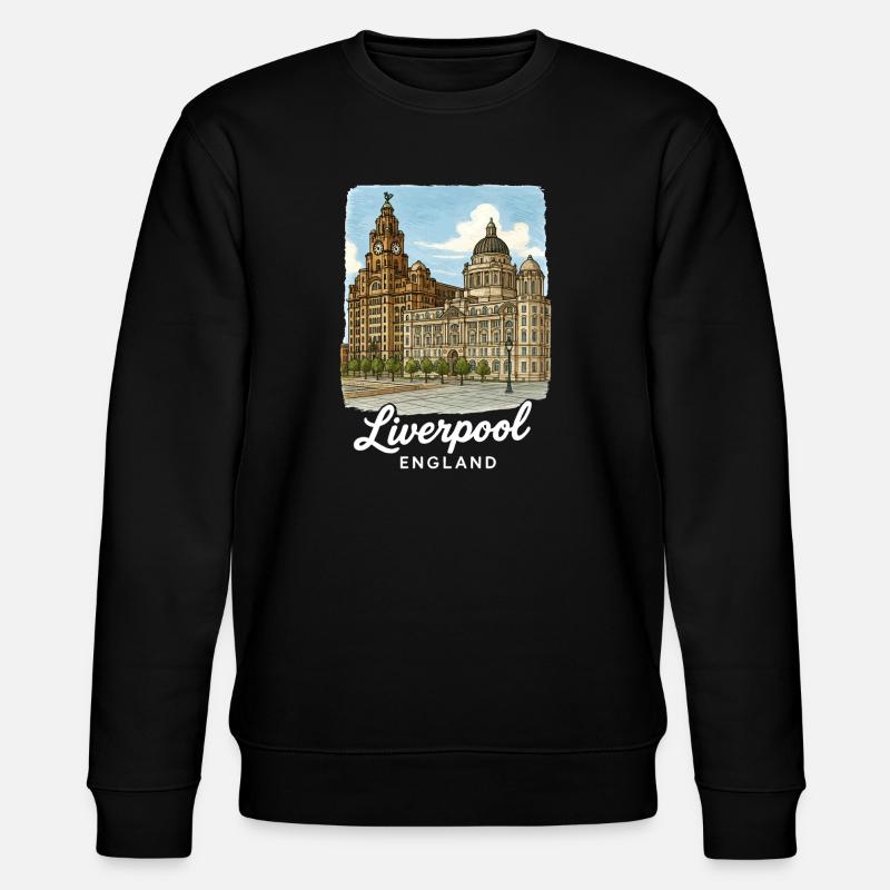 Liverpool, Angleterre - Sweat bio CHANGER Stanley/Stella Unisexe - noir