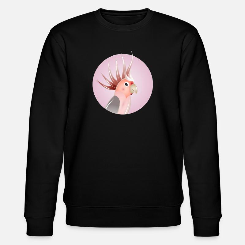 Cacatoès élégant en cercle pastel - Sweat bio CHANGER Stanley/Stella Unisexe - noir