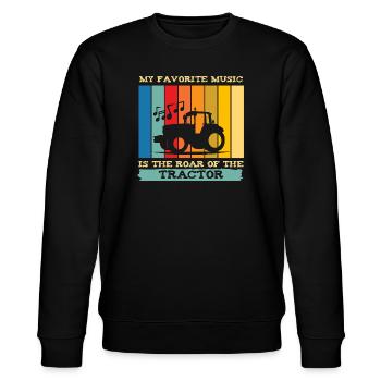 La musique à la ferme : Tracteur aux couleurs arc-en-ciel - Sweat bio CHANGER Stanley/Stella Unisexe - noir - Devant - Nik (191cm) & Marisol (170cm)