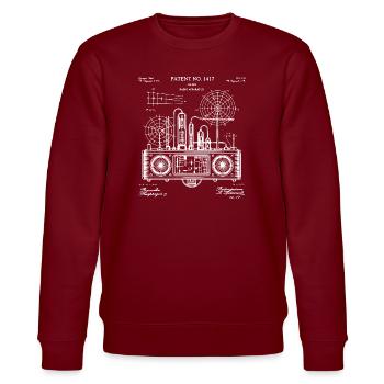 Circuit Boombox Retro Blueprint - Sweat bio CHANGER Stanley/Stella Unisexe - bordeaux - Devant - Nik (191cm) & Marisol (170cm)