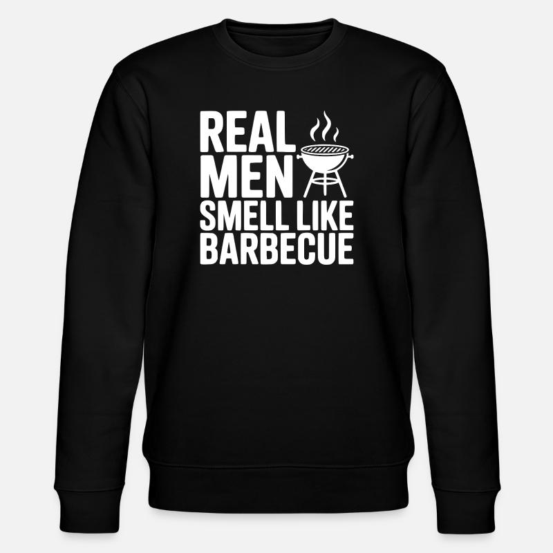 Echte Männer riechen nach Barbecue - Stanley/Stella Unisex Bio-Sweatshirt CHANGER  - Schwarz