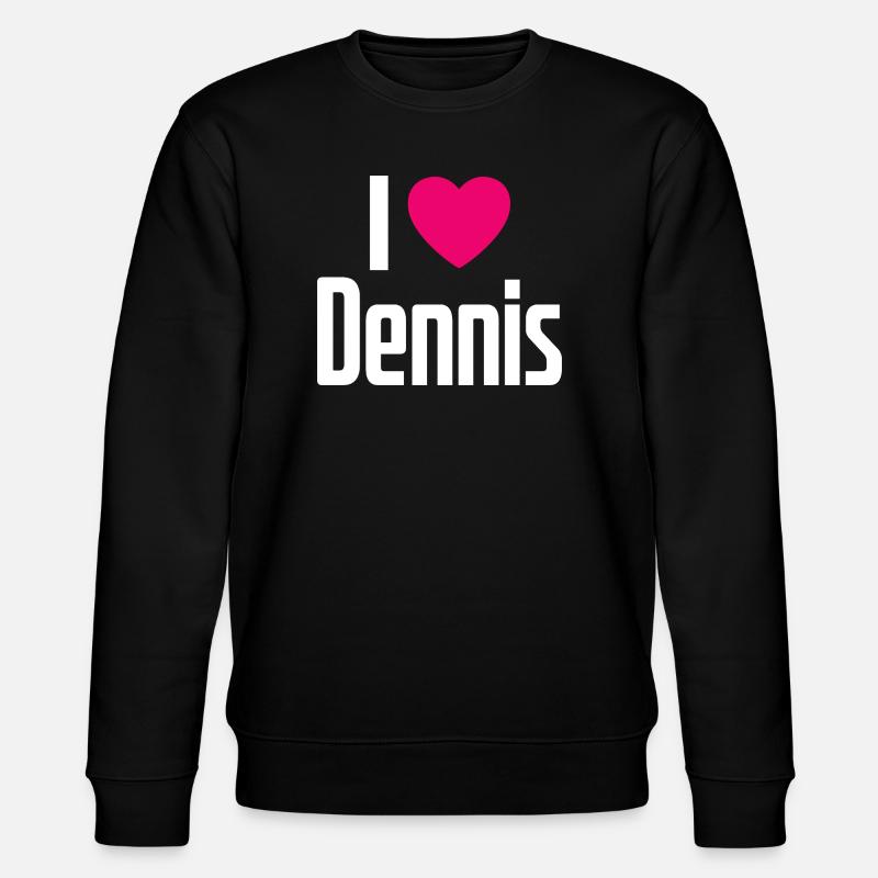 J’aime Dennis Pink Heart J’aime Dennis - Sweat bio CHANGER Stanley/Stella Unisexe - noir