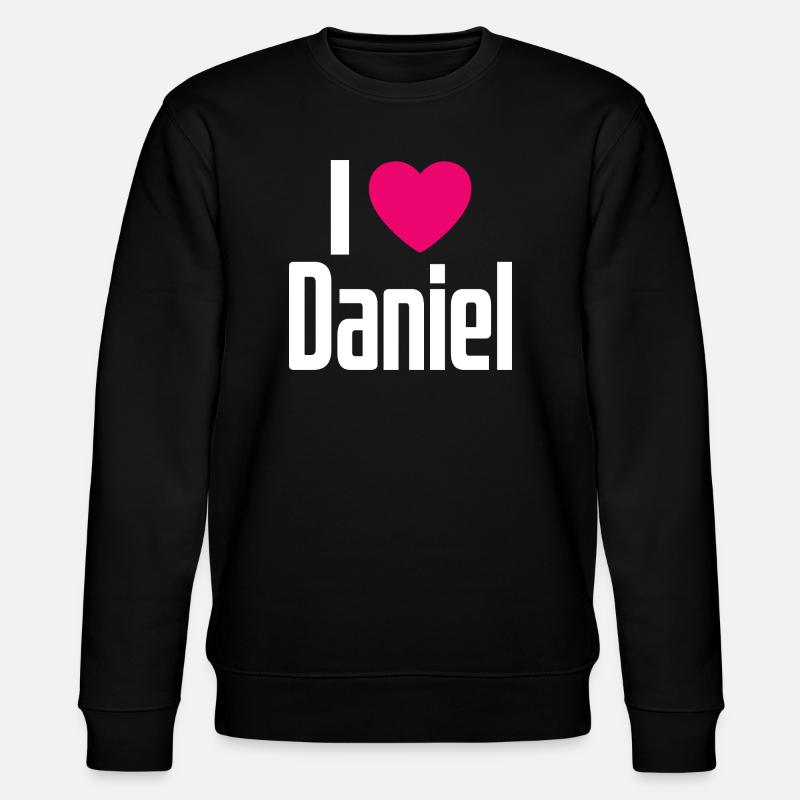 J’aime Daniel Pink Heart J’aime Daniel - Sweat bio CHANGER Stanley/Stella Unisexe - noir
