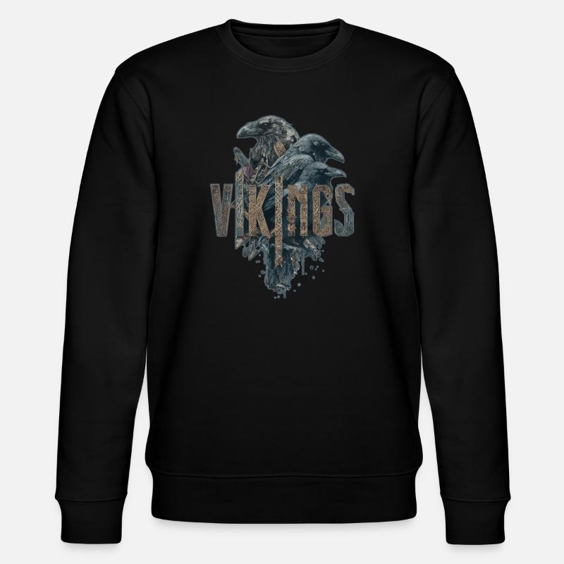 Odin-Crow-Viking-Sword-Nordic - Stanley/Stella Unisex Bio-Sweatshirt CHANGER - Schwarz