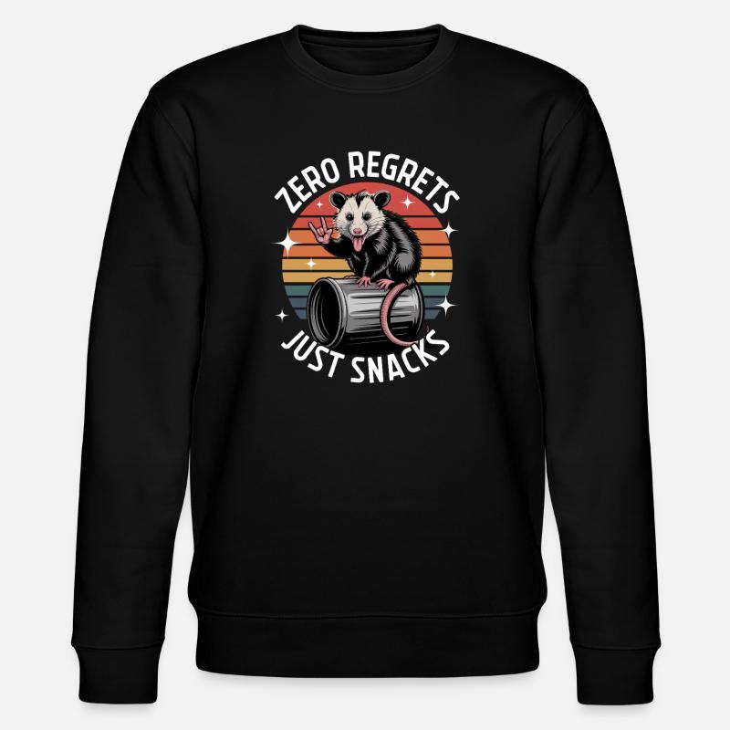 Funny Opossum - Stanley/Stella Unisex Bio-Sweatshirt CHANGER  - Schwarz