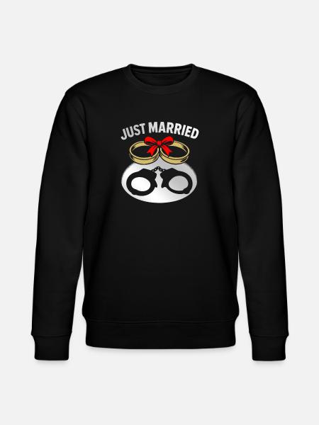 Nygift Rolig Nygift Ungkarl Ungkarl - Ekologisk sweatshirt CHANGER unisex från Stanley/Stella - svart