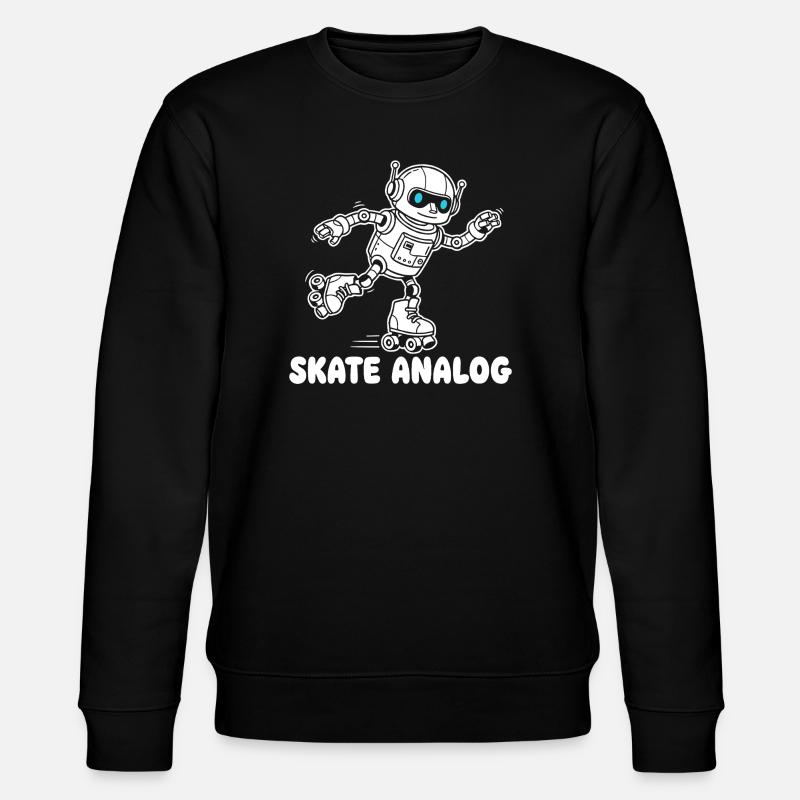 Robot Skate Analog - Stanley/Stella CHANGER Unisex Organic Sweatshirt - black