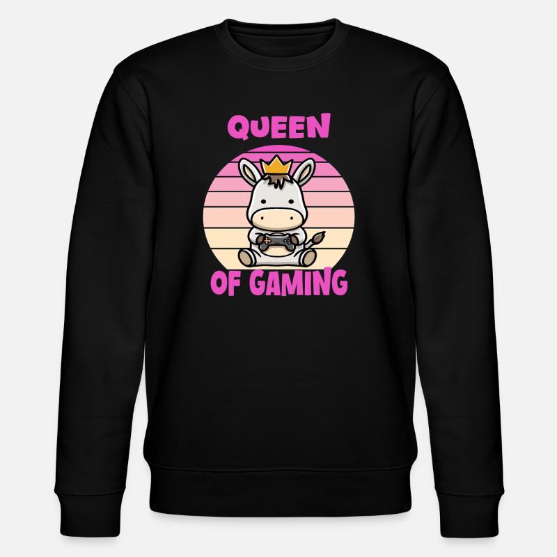 Gaming queen - Stanley/Stella CHANGER Unisex Organic Sweatshirt - black