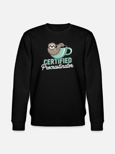 laziness humor - Stanley/Stella CHANGER Unisex Organic Sweatshirt - black
