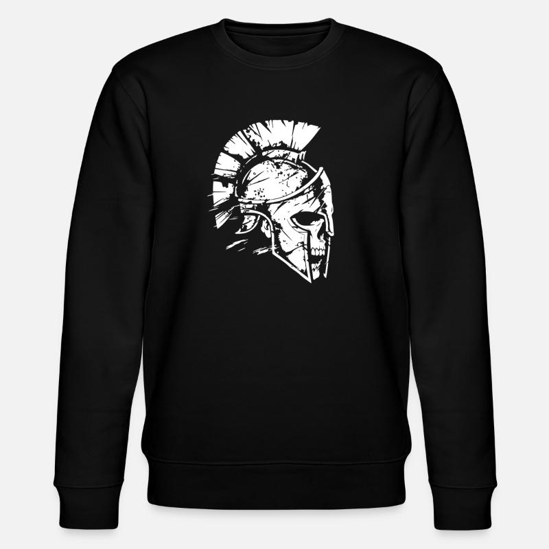 Spartan Warrior Helmet Silhouette - Stanley/Stella CHANGER Unisex Organic Sweatshirt - black