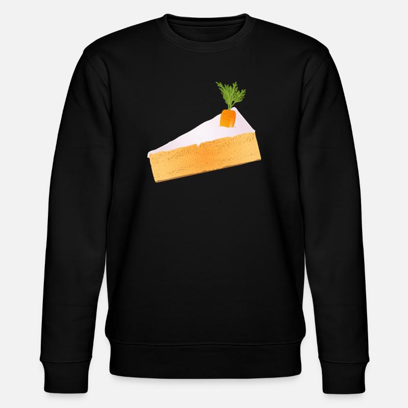 Saftiger Karottenkuchen mit witziger Deko - Stanley/Stella Unisex Bio-Sweatshirt CHANGER  - Schwarz