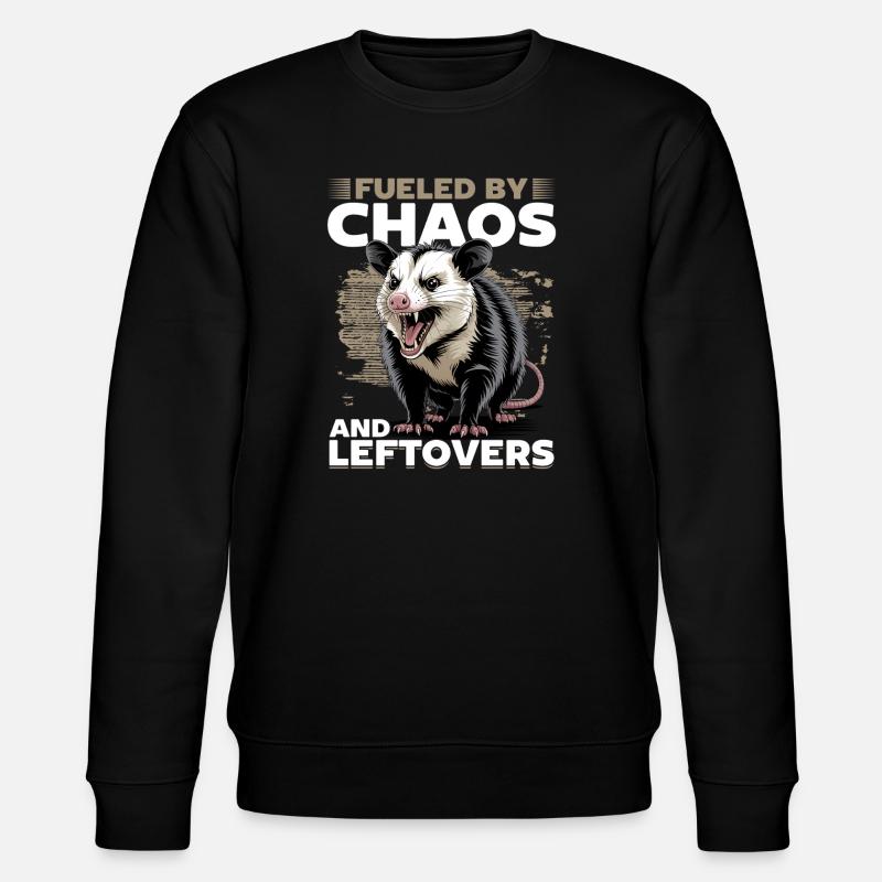 Funny Opossum - Stanley/Stella Unisex Bio-Sweatshirt CHANGER - Schwarz