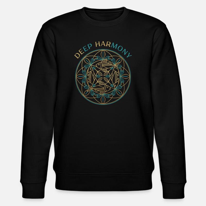 Deep Harmony Mandala - Stanley/Stella Unisex Bio-Sweatshirt CHANGER  - Schwarz