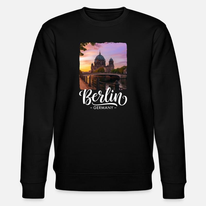 Berlin - Stanley/Stella Unisex Bio-Sweatshirt CHANGER  - Schwarz