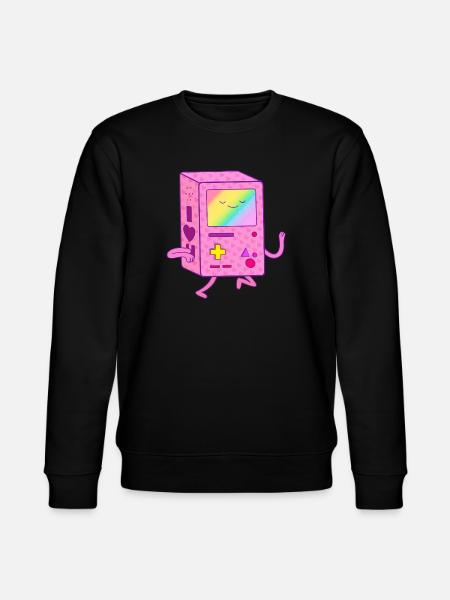 Dancing Pink Gaming Robot - Stanley/Stella CHANGER Unisex Organic Sweatshirt - black